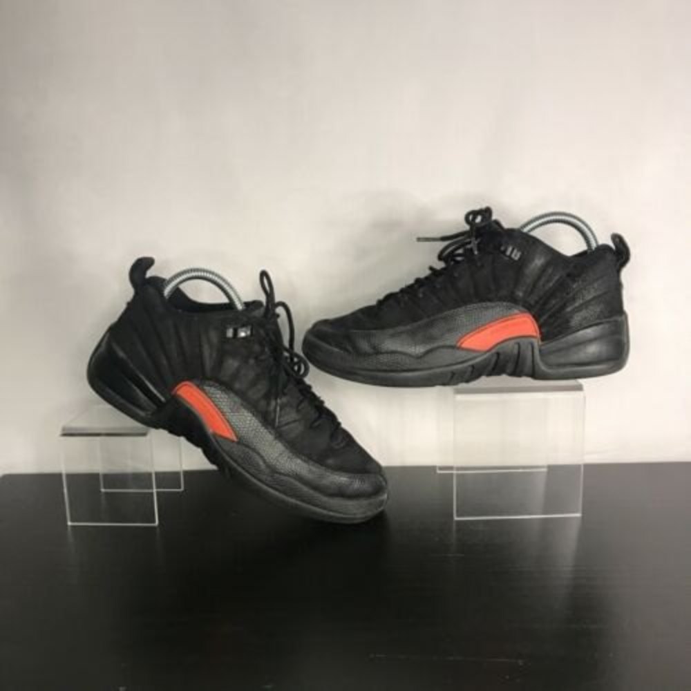 Nike Air Jordan 12 Retro Low Sneakers Black Red 308305-003 Size 5.5y / Women’s 7